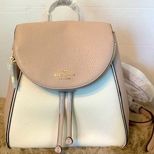 MAKE AN OFFER : Kate Spade Flap Soft Leather Backpack Warm Beige-medium